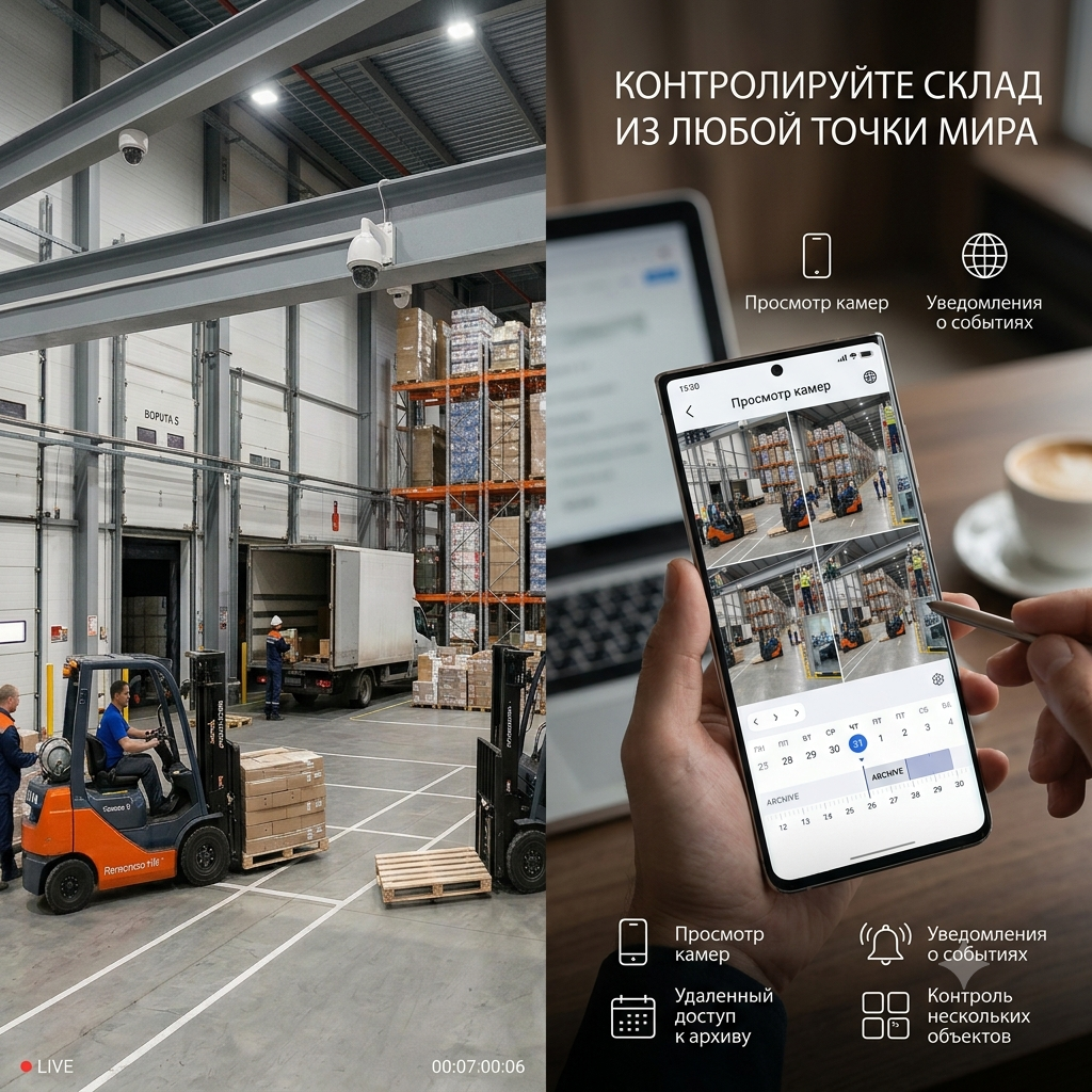 Контроль склада через телефон