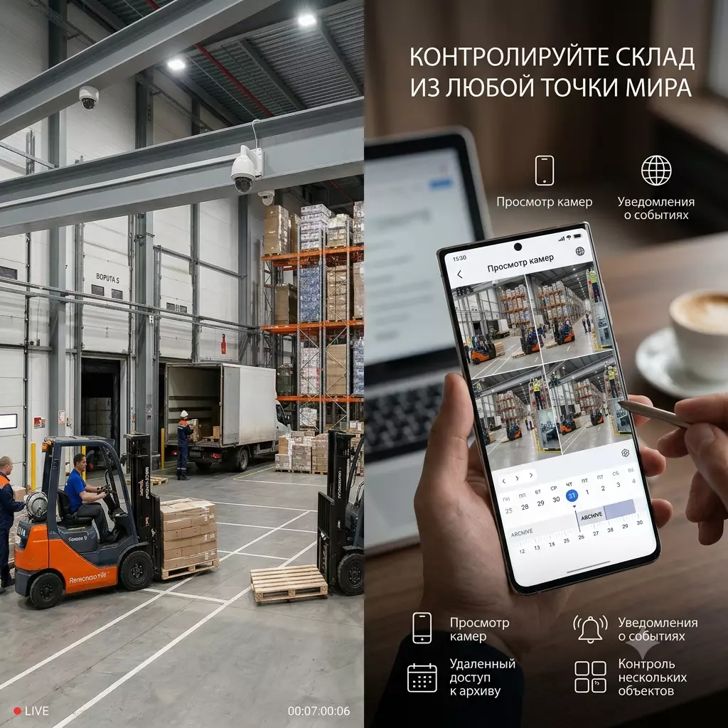 Контроль склада через телефон