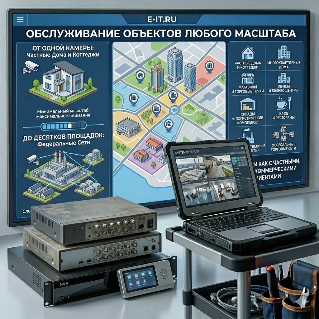 Обслуживание видеонаблюдения для бизнеса